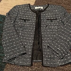 Tahari Women’s Black, White and Pink Blazer  size 2